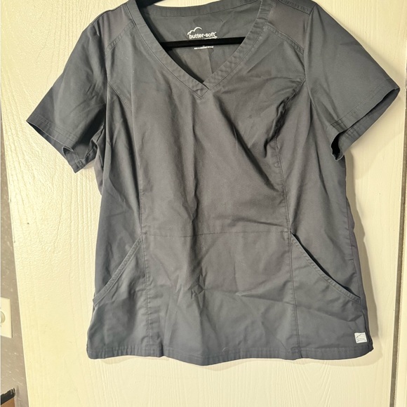 Butter Soft Tops - Bundle 4 for $20 - Butter-Soft Women's Grey V-Neck Scrub top
